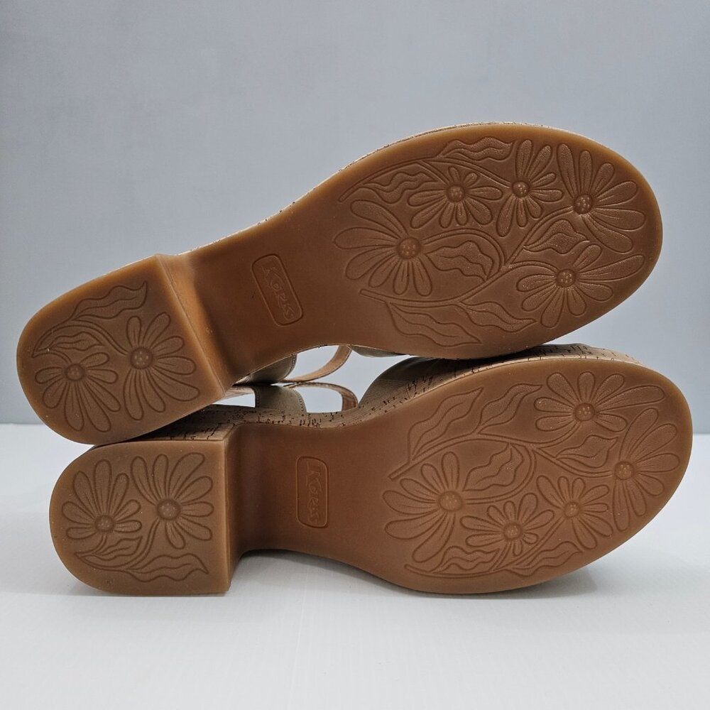 Korks By Kork Ease Calda Platform Sandal Women 10 Beige Cork Chunky Heel Y2K NEW - Picture 11 of 13